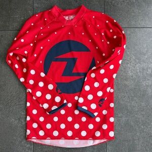 Red Polka Dot Kids Dirtbike Shirt